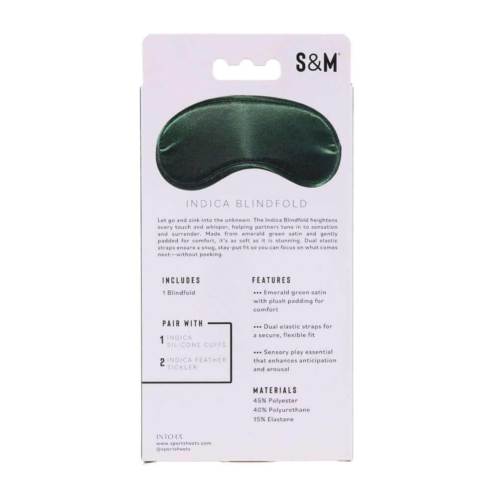 Sex & Mischief Indica Blindfold - Green Eye Mask