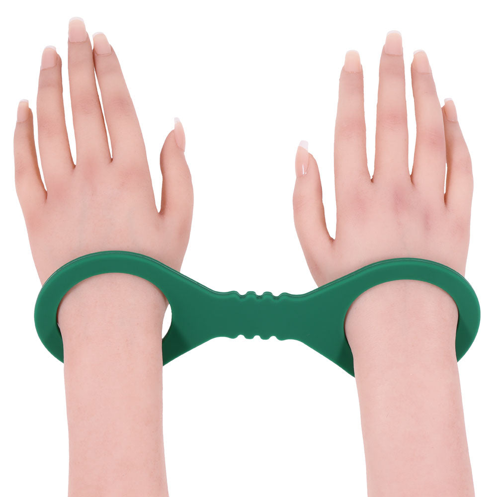 Sex & Mischief Indica Small Silicone Cuffs - Green Small Restraints