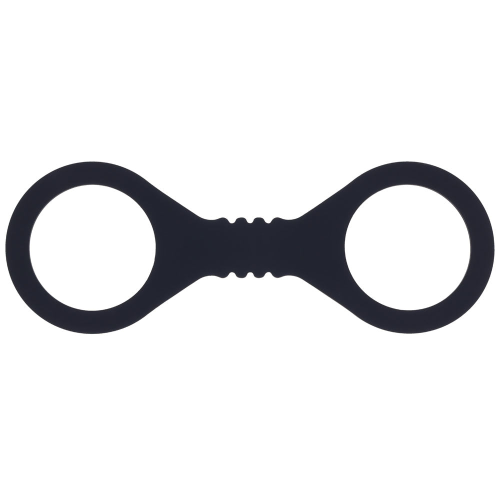 Sex & Mischief Shadow Small Silicone Cuffs - Black Small Restraints