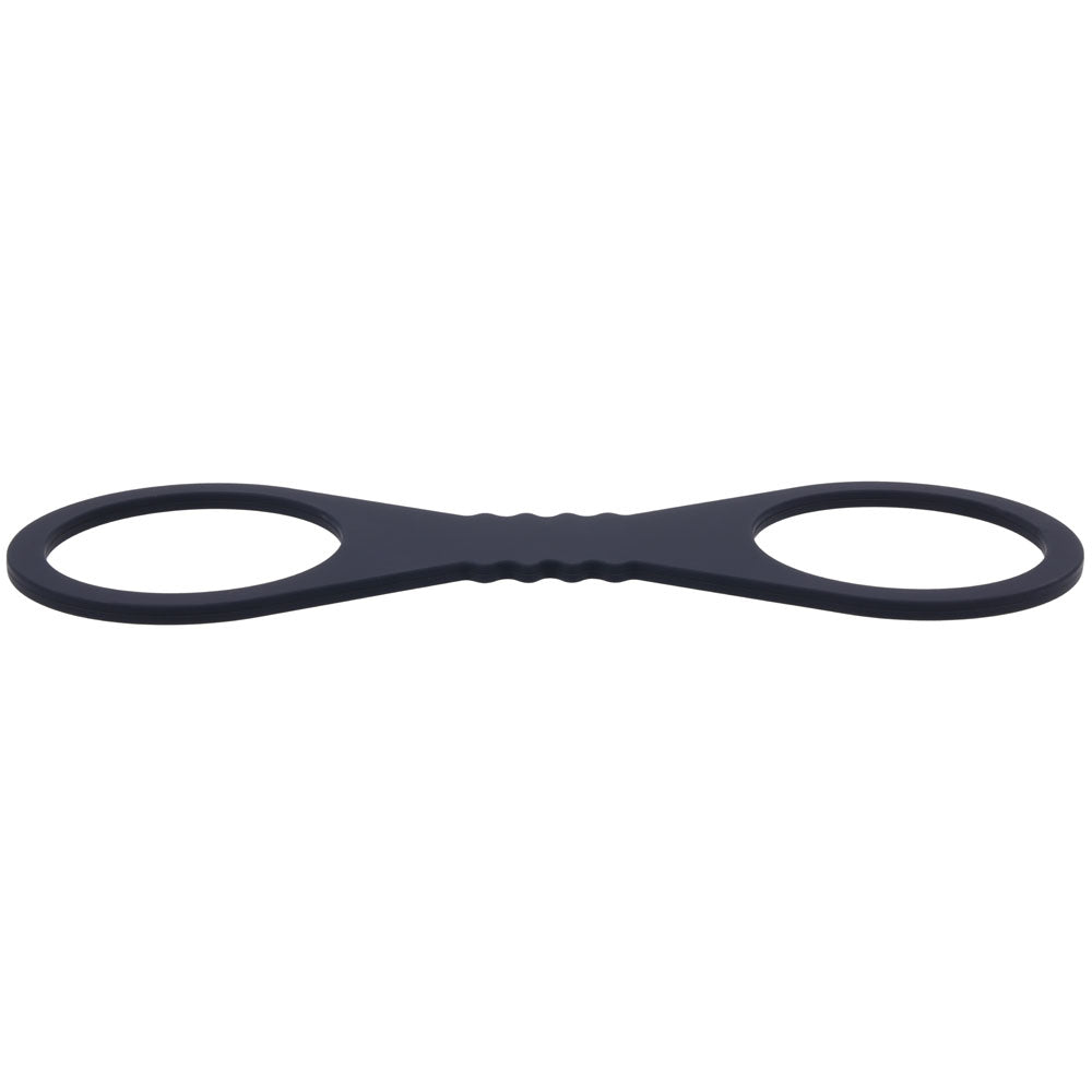 Sex & Mischief Shadow Large Silicone Cuffs - Black Large Restraints