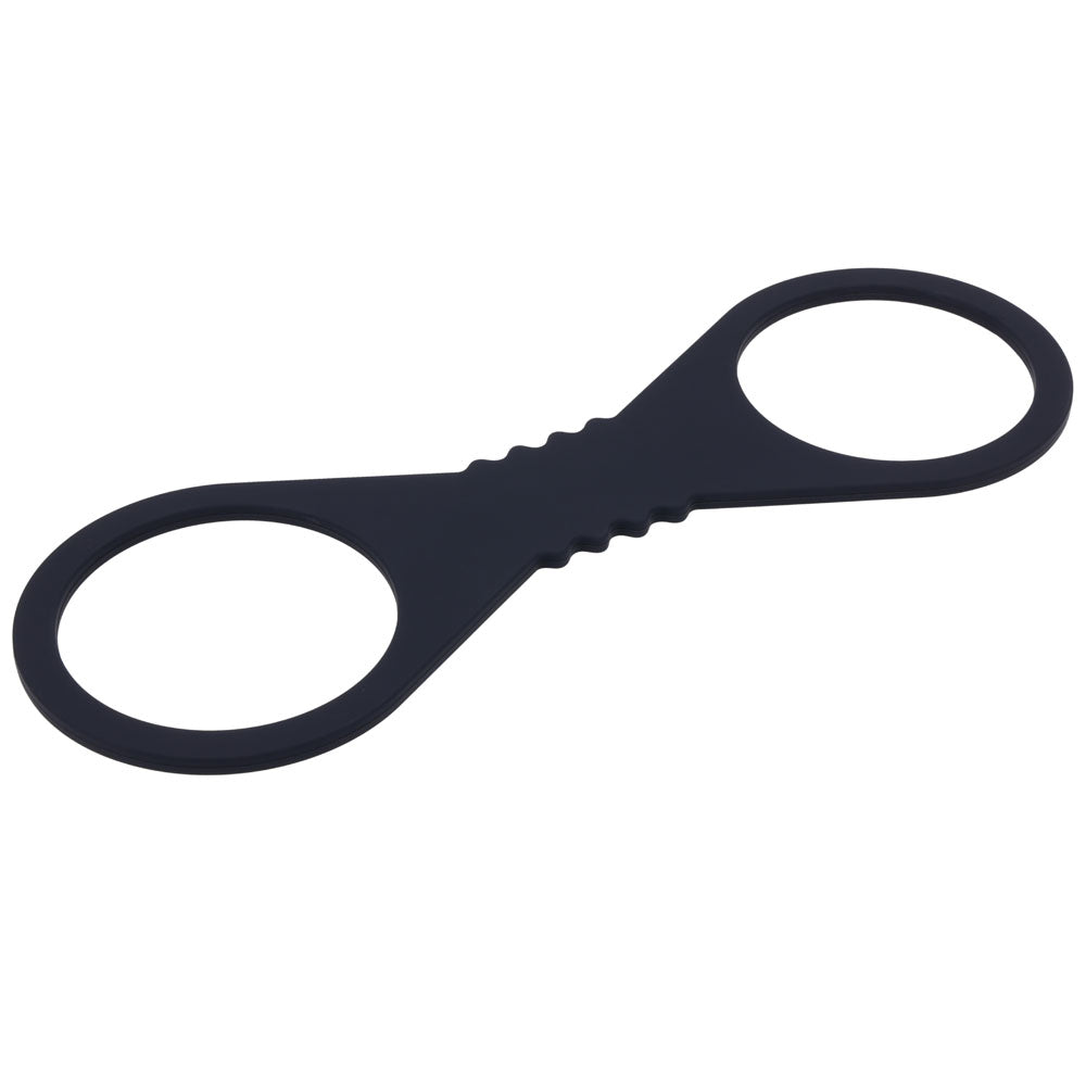 Sex & Mischief Shadow Large Silicone Cuffs - Black Large Restraints