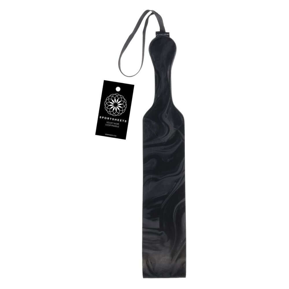 SPORTSHEETS Velvet Noir Loop Paddle - Black 42 cm Paddle