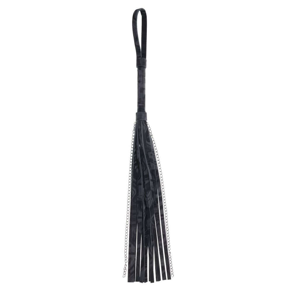 SPORTSHEETS Velvet Noir Chain Flogger - Black 43 cm Flogger Whip