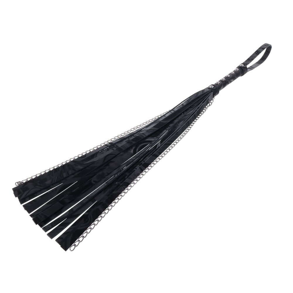 SPORTSHEETS Velvet Noir Chain Flogger - Black 43 cm Flogger Whip