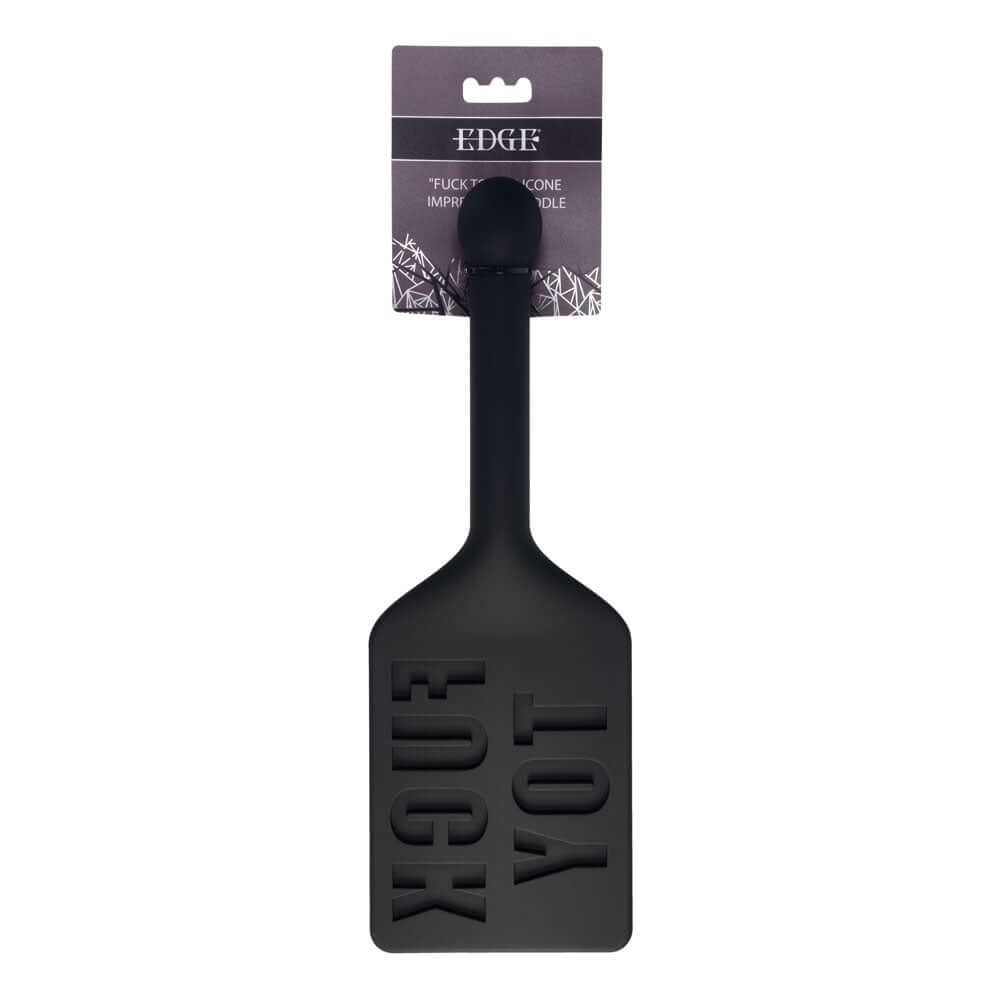 EDGE FUCK TOY Silicone Paddle - Black Silicone Spanking Paddle