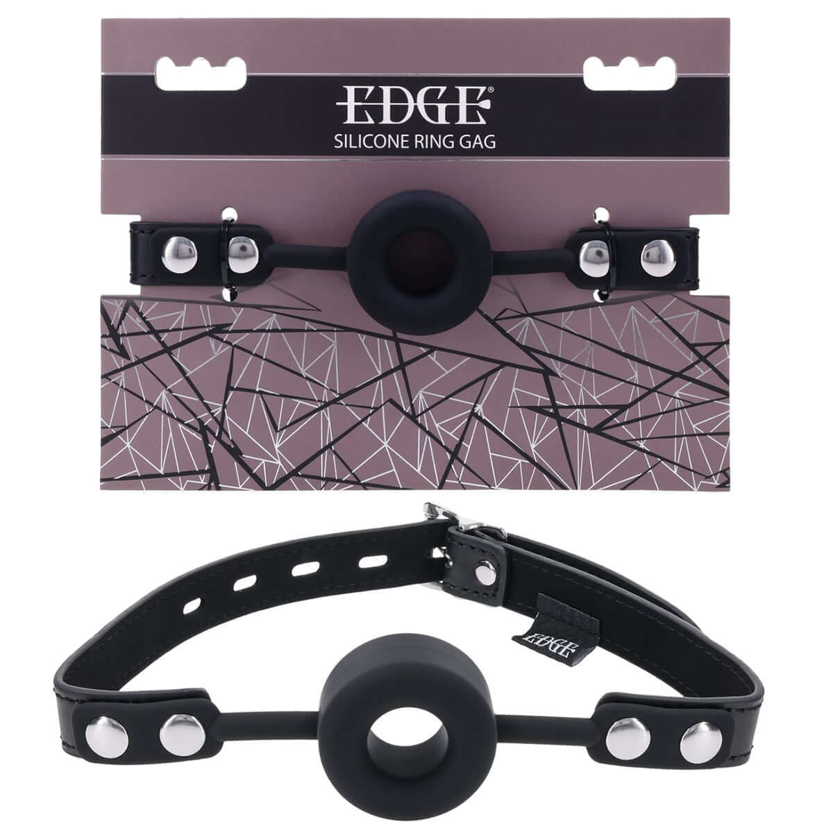 EDGE Silicone Ring Gag - Black Mouth Restraint