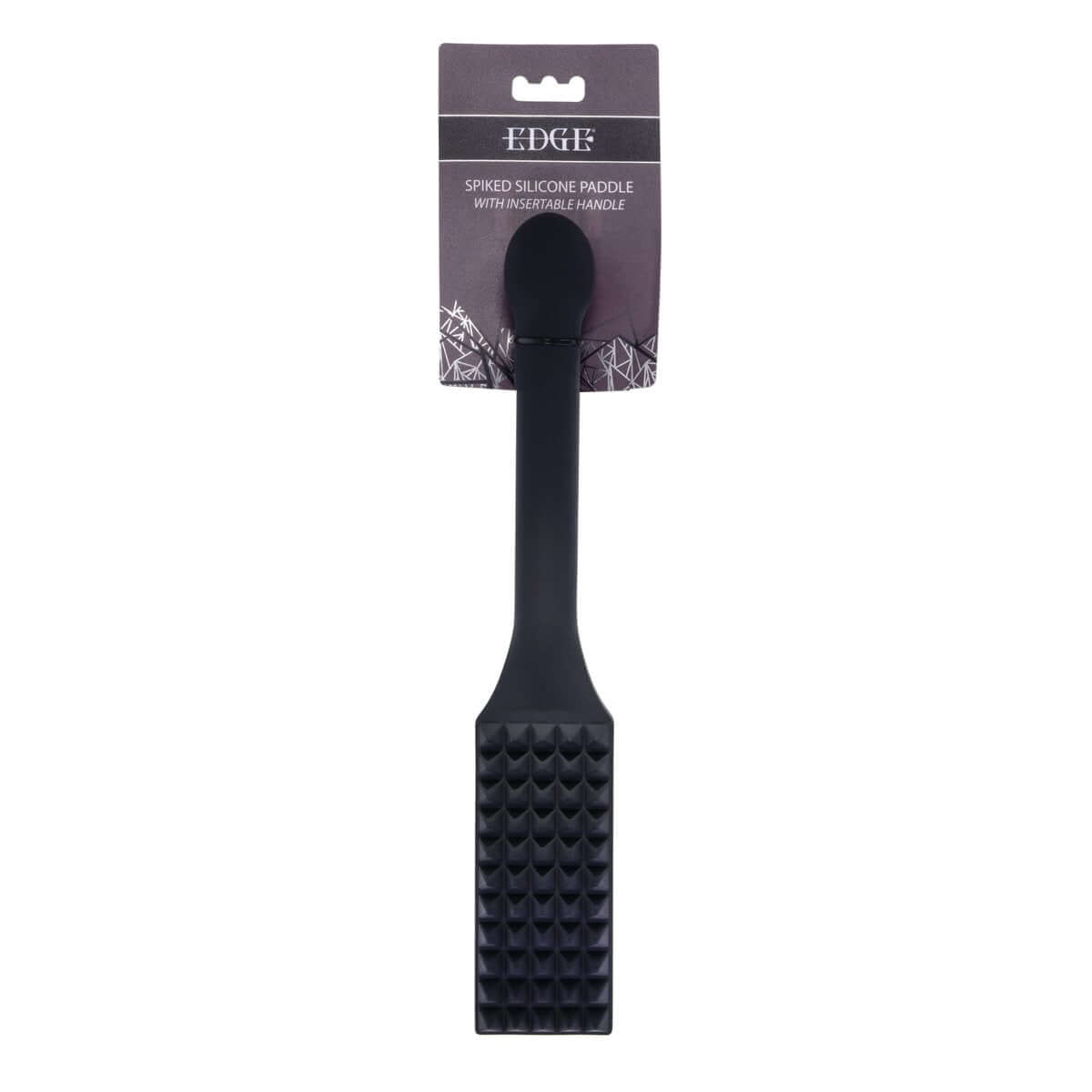 EDGE Spiked Silicone Paddle - Black Spanking Paddle with Insertable Handle