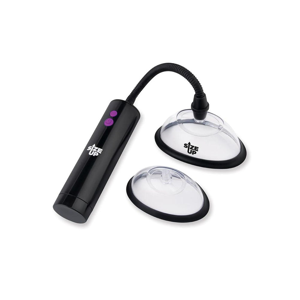 Size Up Rechargeable Power Plumper Pussy Pump - Clear USB Rechargeable Vagina Pump with Interchangeable Chambers