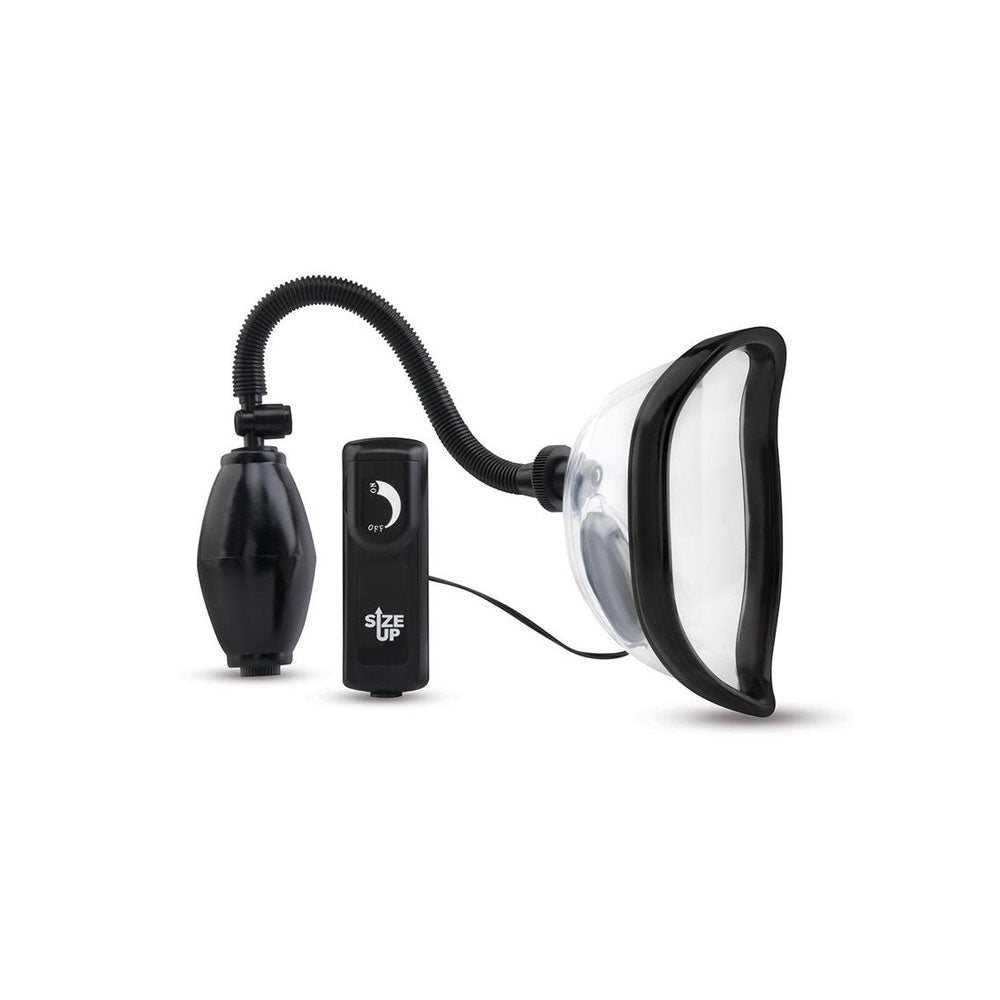 Size Up Vibrating Pussy Pump - Clear Vibrating Vagina Pump