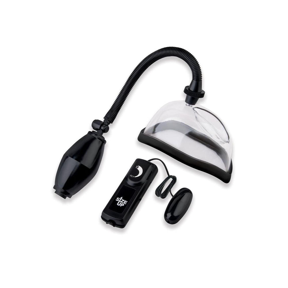 Size Up Vibrating Pussy Pump - Clear Vibrating Vagina Pump