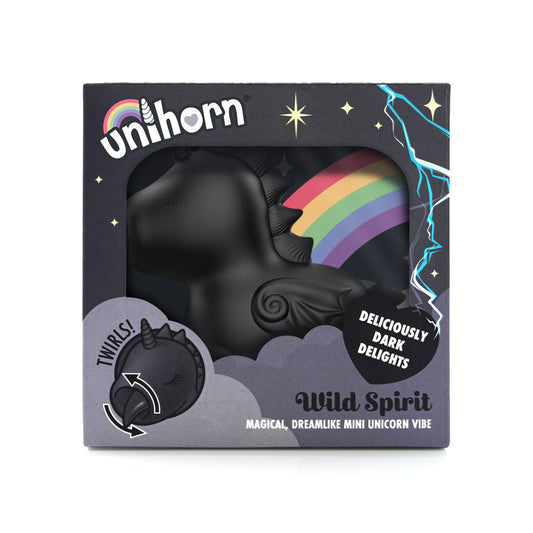 Unihorn - Wild Spirit Black USB Rechargeable Flicking Stimulator