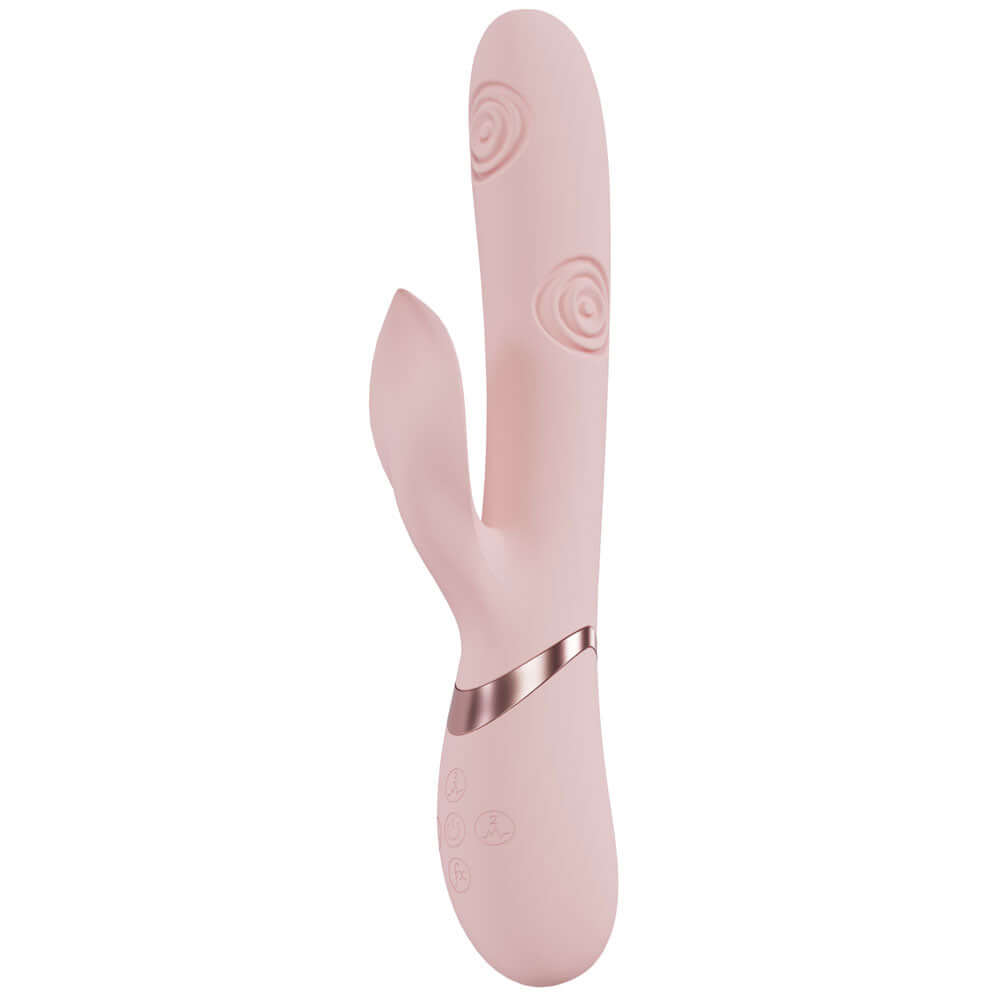 VIVE Fronda - Pink - Pink 25 cm USB Rechargeable Tapping Rabbit Vibrator