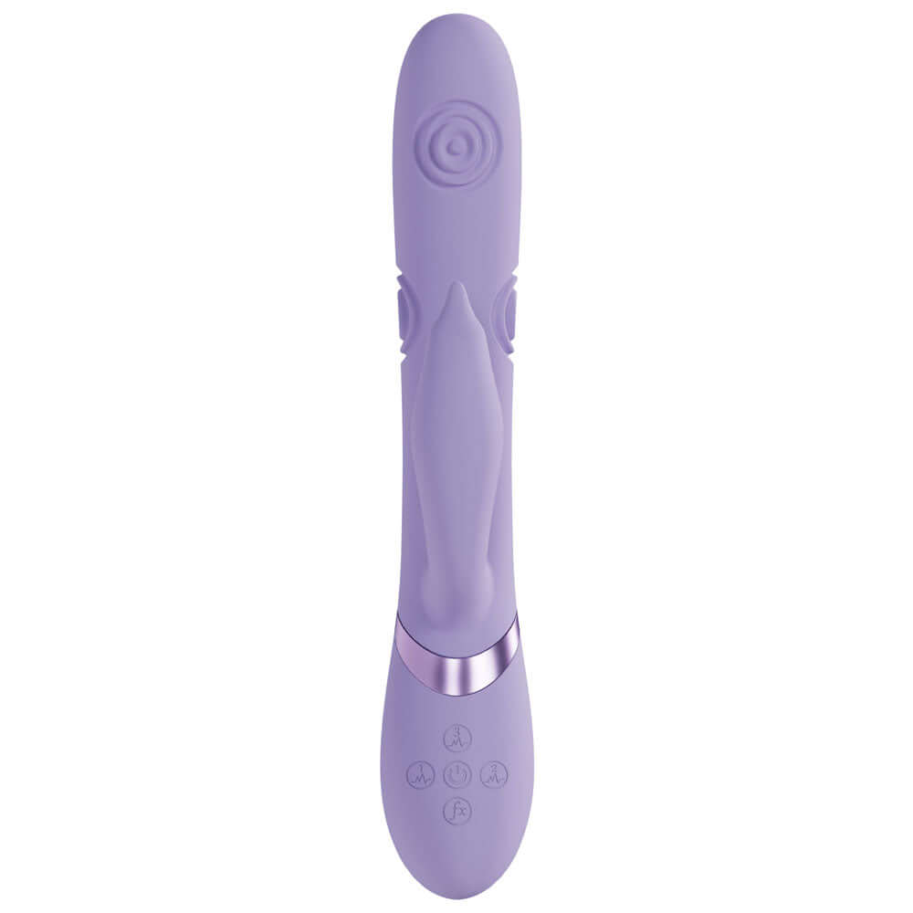 VIVE Pallina - Purple - Purple 25 cm USB Rechargeable Tapping Rabbit Vibrator