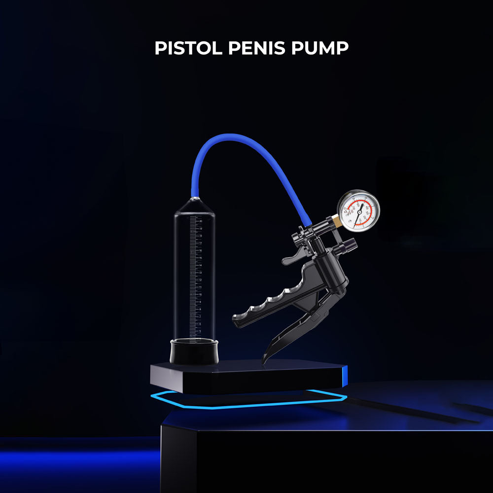 LuvPump ProXtra Professional Gauge Power Pump - Clear Penis Pump with Pressure Gauge