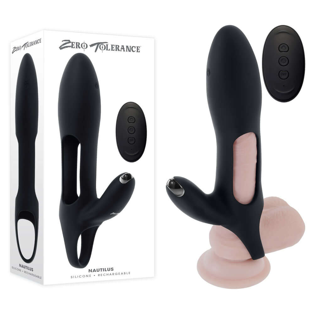 Zero Tolerance NAUTILUS - Black USB Rechargeable Vibrating Penis Extender Sleeve