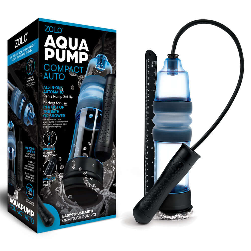 Zolo Aquapump Compact Auto - Blue Auto Water Penis Pump