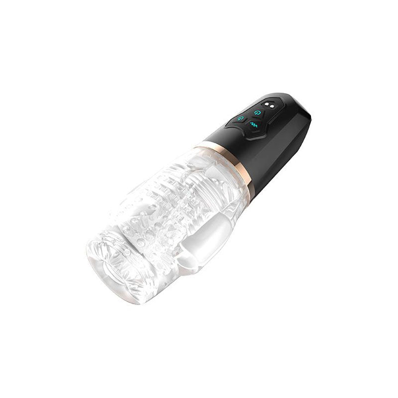 Adam & Eve Adam's Gawk Gawk 2.0 Clear USB Rechargeable Rotating & Vibrating Masturbator