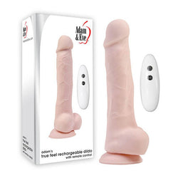 Adam & Eve Adam's True Feel Rechargeable Dildo Flesh 17.8 cm (7'') Vibrating Dong