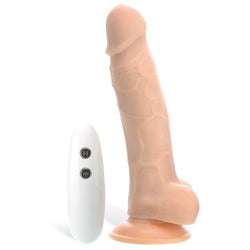 Adam & Eve Adam's True Feel Rechargeable Dildo Flesh 17.8 cm (7'') Vibrating Dong