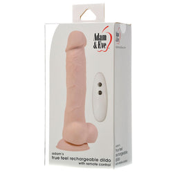 Adam & Eve Adam's True Feel Rechargeable Dildo Flesh 17.8 cm (7'') Vibrating Dong