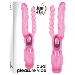 Adam & Eve Dual Pleasure Vibe Pink 12 cm (4.75") Vibrator with Anal Probe