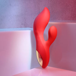 Adam & Eve EVE'S BIG AND CURVY G - Red 19.8 cm USB Rechargeable Rabbit Vibrator