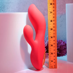 Adam & Eve EVE'S BIG AND CURVY G - Red 19.8 cm USB Rechargeable Rabbit Vibrator