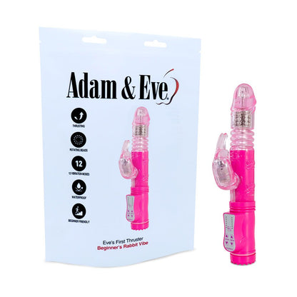 Adam & Eve Eve's First Thruster Pink 24.75 cm (9.75'') Thrusting Rabbit Vibrator