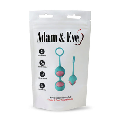 Adam & Eve Eve's Kegel Training Set Teal/Pink Kegel Trainers - Set of 2