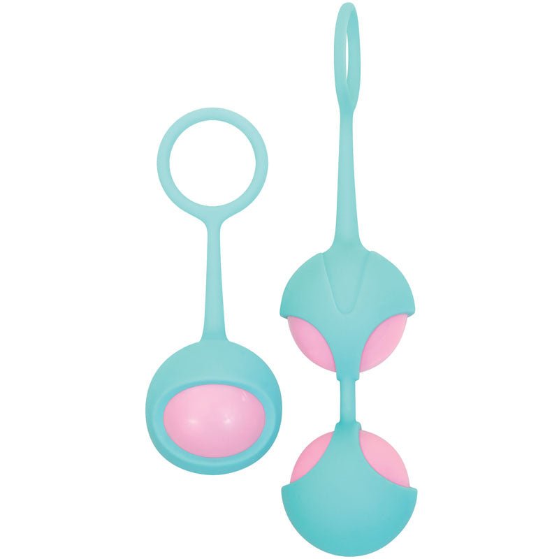 Adam & Eve Eve's Kegel Training Set Teal/Pink Kegel Trainers - Set of 2