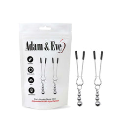 Adam & Eve Eve's Naughty Nipple Clips Set of 2