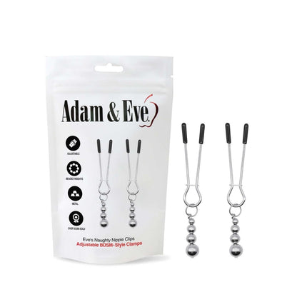 Adam & Eve Eve's Naughty Nipple Clips Set of 2