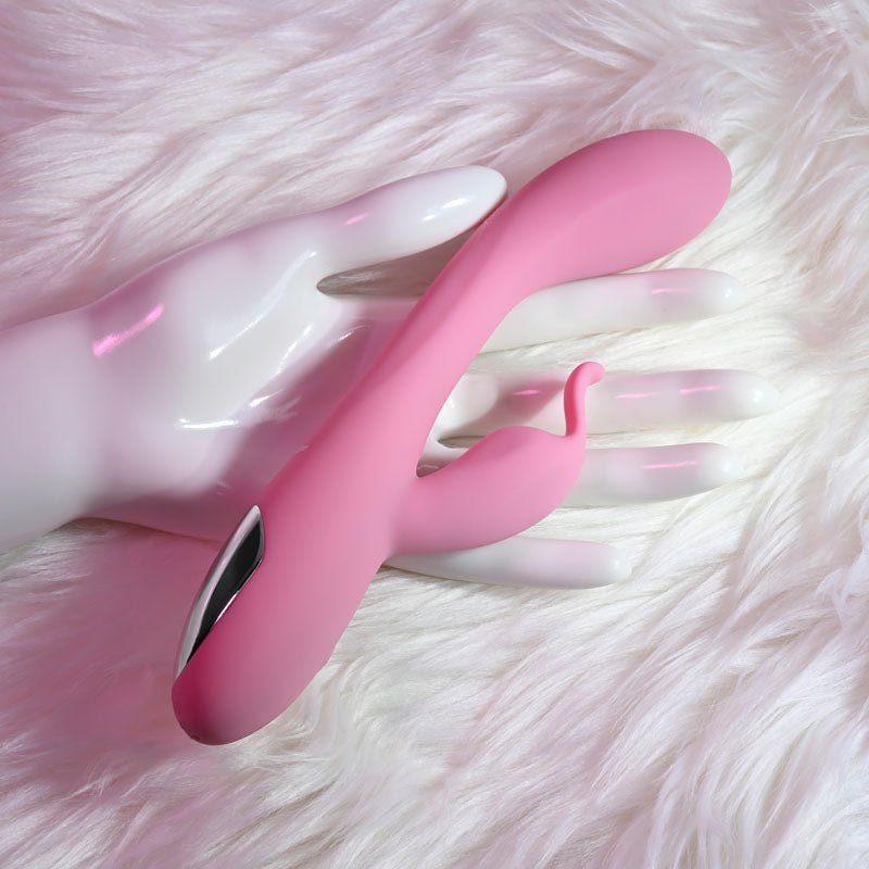 Adam & Eve EVE'S RECHARGEABLE SLIMLINE RABBIT - Pink 19.3 cm USB Rechargeable Rabbit Vibrator