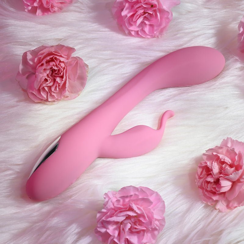 Adam & Eve EVE'S RECHARGEABLE SLIMLINE RABBIT - Pink 19.3 cm USB Rechargeable Rabbit Vibrator