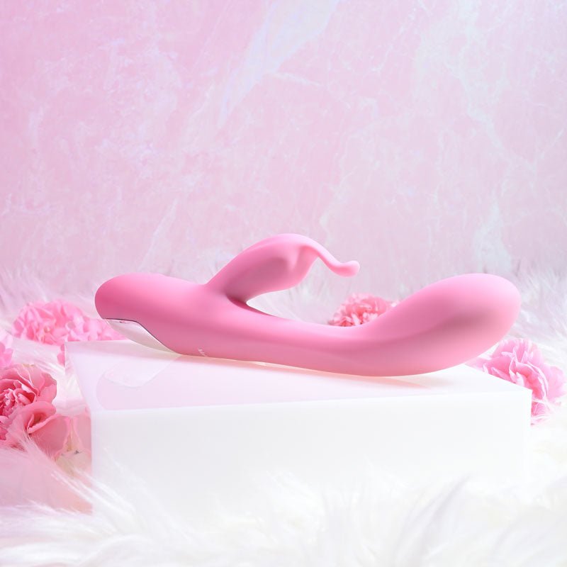 Adam & Eve EVE'S RECHARGEABLE SLIMLINE RABBIT - Pink 19.3 cm USB Rechargeable Rabbit Vibrator