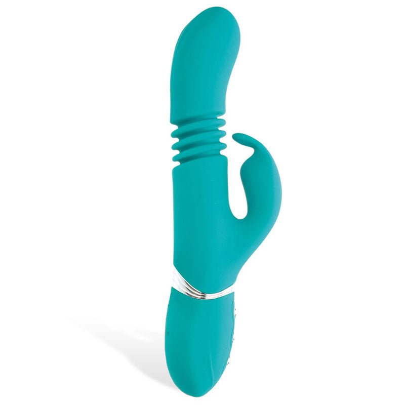 Adam & Eve Eve's Rechargeable Thrusting Rabbit Green 22.9 cm (9'') Vibrator