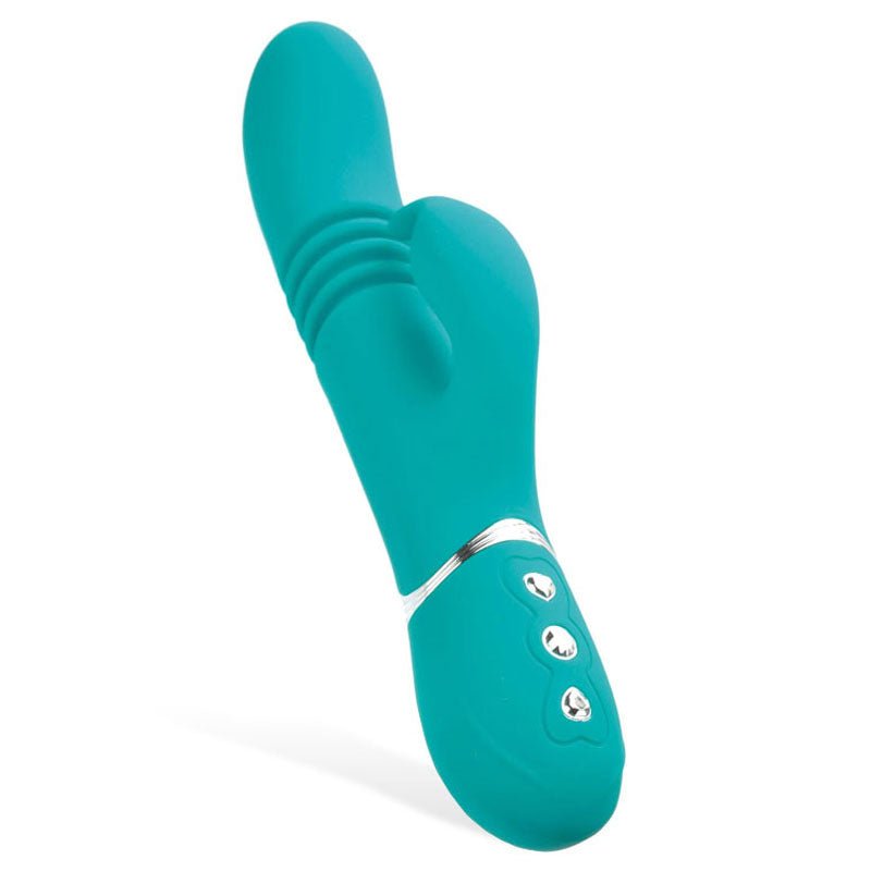 Adam & Eve Eve's Rechargeable Thrusting Rabbit Green 22.9 cm (9'') Vibrator