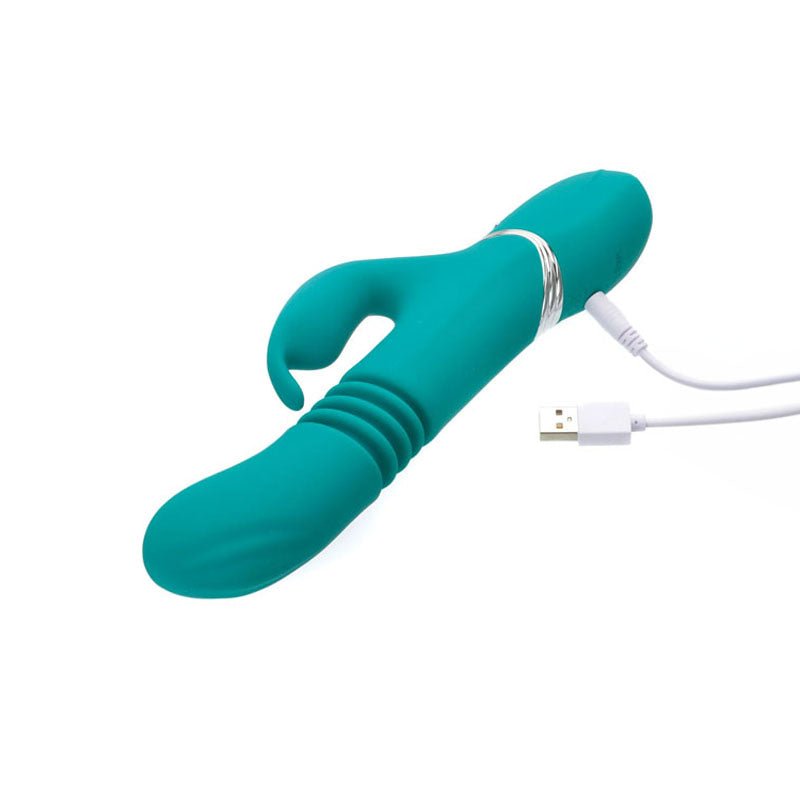 Adam & Eve Eve's Rechargeable Thrusting Rabbit Green 22.9 cm (9'') Vibrator