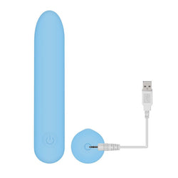 Adam & Eve Eve's Silky Sensations Rechargeable Bullet - Blue 9.4 cm USB Rechargeable Bullet