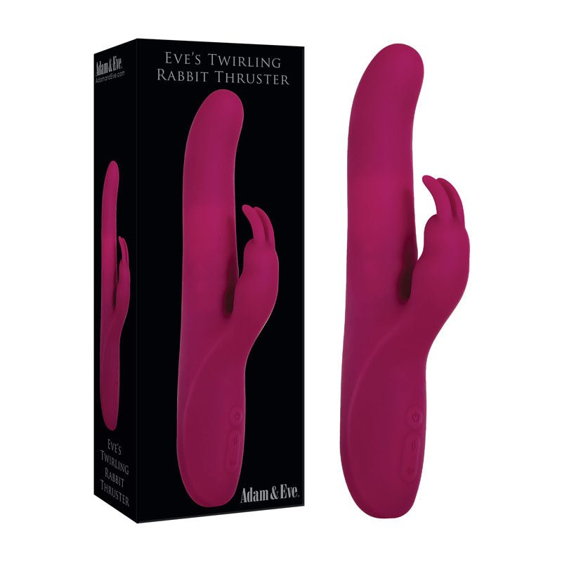 Adam & Eve Eve's Twirling Rabbit Thruster Purple 24.1 cm USB Rechargeable Vibrator