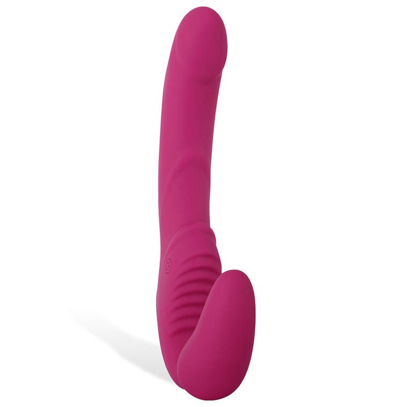 Adam & Eve Eve's Vibrating Strapless Strap-On Pink 22 cm (8.75'') USB Rechargeable