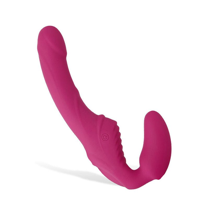 Adam & Eve Eve's Vibrating Strapless Strap - On Pink 22 cm (8.75'') USB Rechargeable