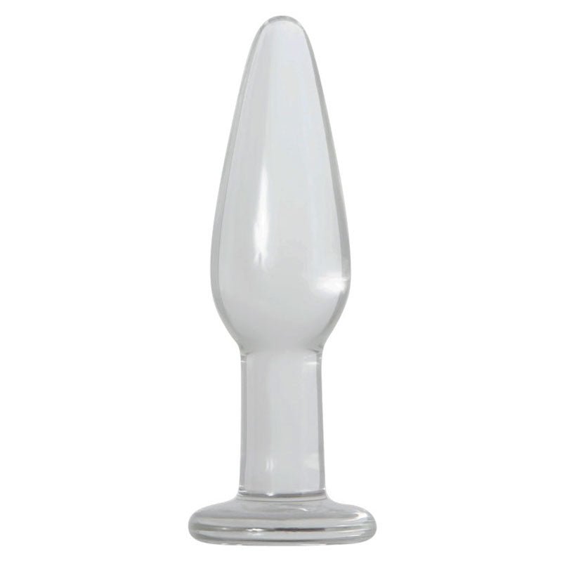 Adam & Eve Glass Anal Training Trio Clear Glass Butt Plugs - Set of 3 Sizes