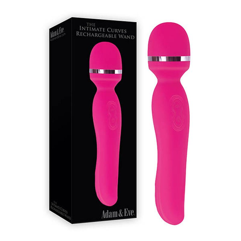 Adam & Eve Intimate Curves Rechargeable Massage Wand Pink 19.7 cm (7.75'')