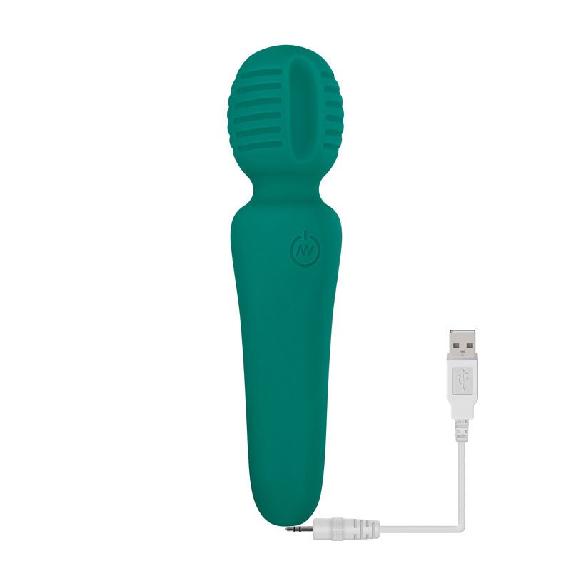 Adam & Eve Petite Private Pleasure Wand Green 14.8 cm USB Rechargeable