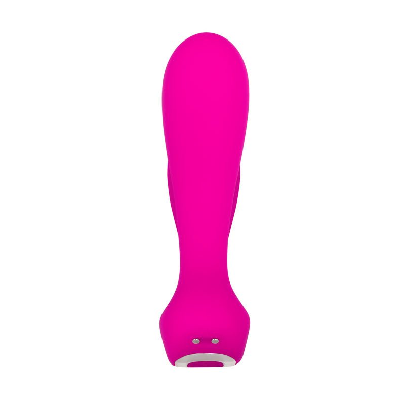 Adam & Eve Rechargeable Dual Entry Vibe Pink USB Rechargeable Vibrator with Remote Control