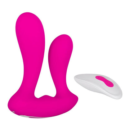 Adam & Eve Rechargeable Dual Entry Vibe Pink USB Rechargeable Vibrator with Remote Control