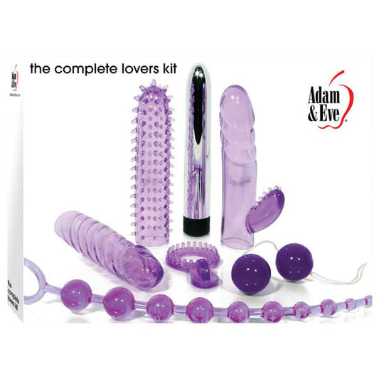 Adam & Eve The Complete Lovers Kit Purple 7 Piece Set