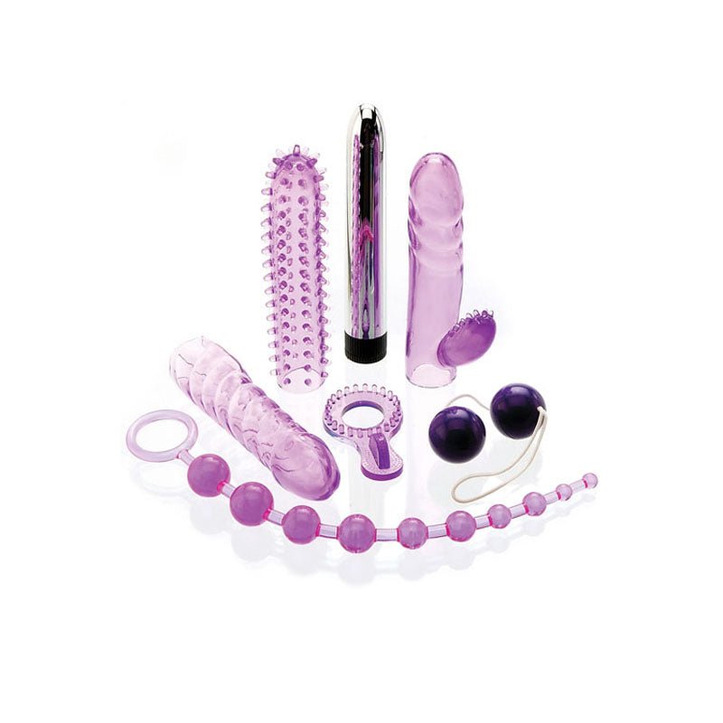 Adam & Eve The Complete Lovers Kit Purple 7 Piece Set