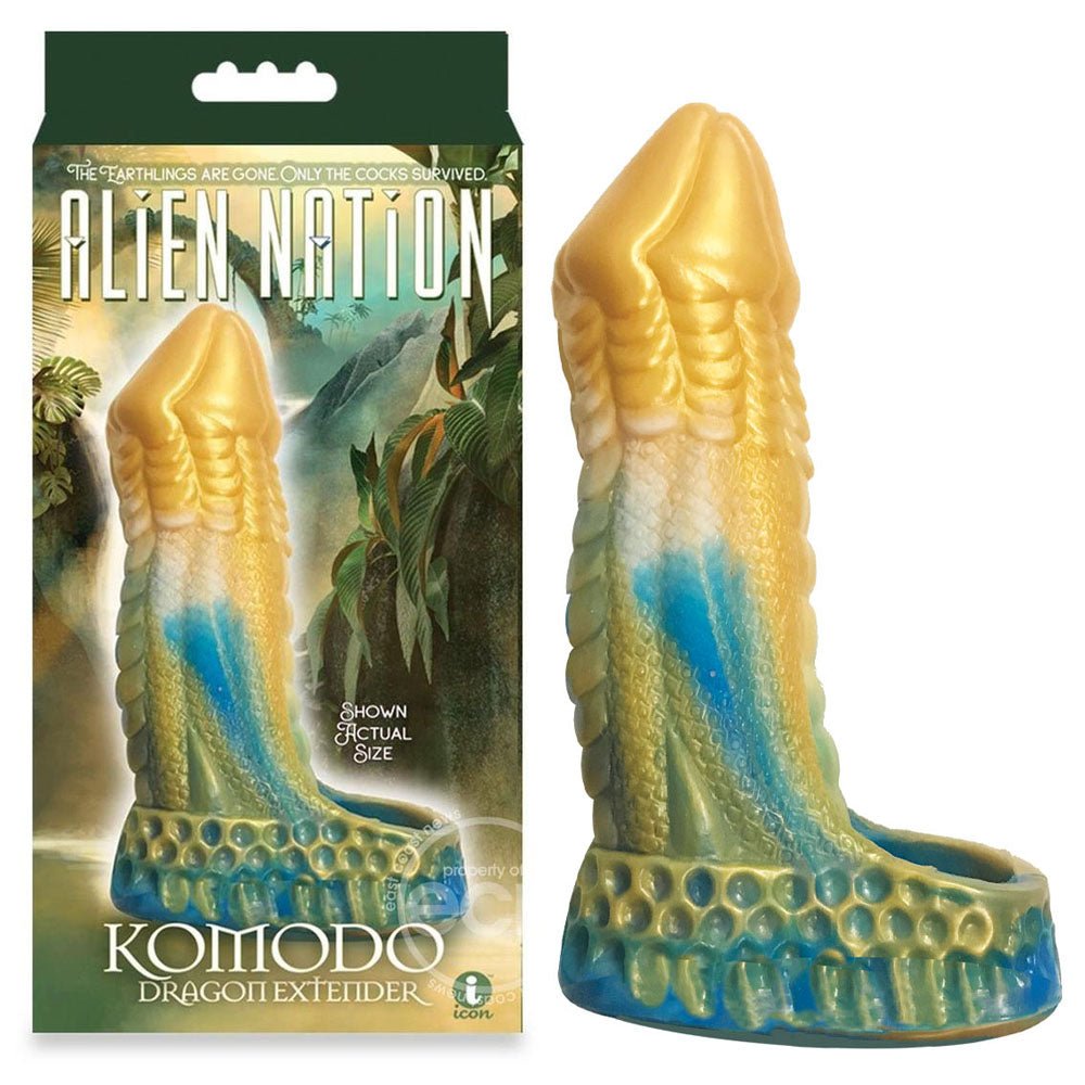 Alien Nation - Komodo Blue/Gold 16.5 cm Penis Extender Fantasy Sleeve